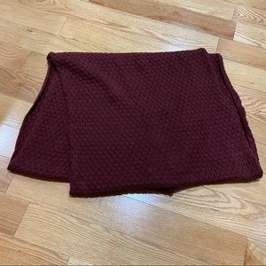 Maroon knit infinity scarf